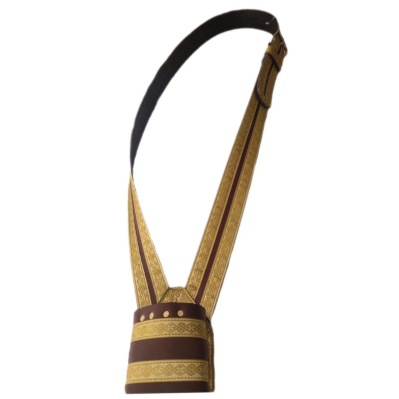 Porta estandarte cruzado de cuero galón oro fino 255